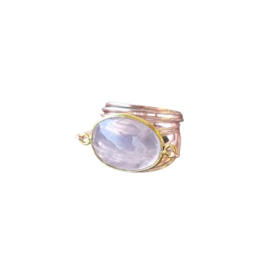 Torrey Ring in Rose Gold with Rose Quartz
