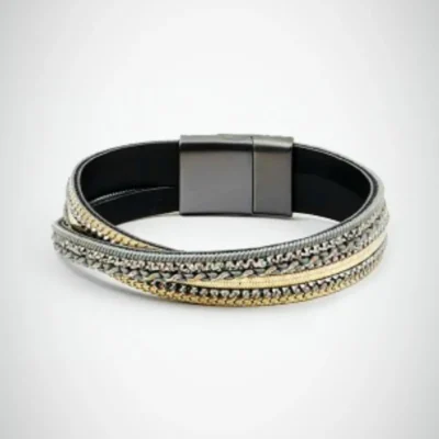 Metallics and Crystal Bracelet